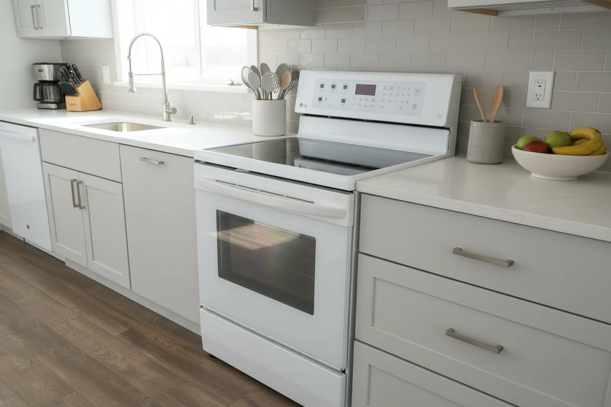 LG 30'' Cuisinière Vitrocéramique - blanc - Usagé